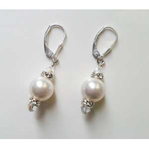   Silver 1.5 Sterling Silver Pair of Pearl Earrings Jewelry Jewelry