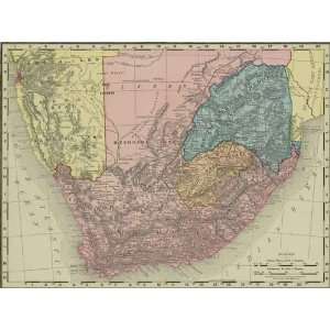  McNally 1895 Antique Map of South Africa: Office Products