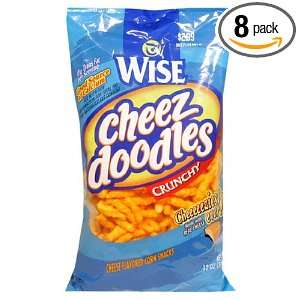 Wise Snacks Cheez Doodles, Crunchy, 12 Ounce Bags (Pack of 8)  