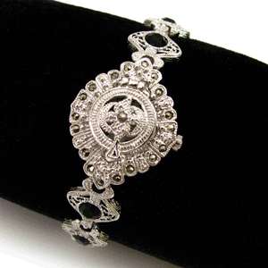 Exclusive Marcasite Crystal Covered Dial Jewelry Womens WATCH  