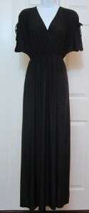 CHICOS Soma Lovely Lounge Sophia Maxi Black Dress Size Small NWT $79 