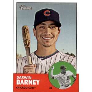 2012 Topps Heritage 15 Darwin Barney   Chicago Cubs (ENCASED MLB 