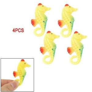   Fake Hippocampi Ornament Yellow for Aquarium Fish Tank: Pet Supplies