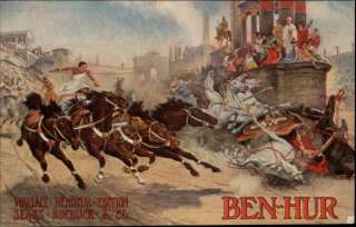  ROEBUCK & Co AD Ben Hur Chariot Race c1910 Postcard  