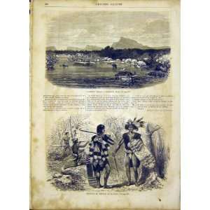    Borneo Natives Sarawak Boat Sonde French Print 1865