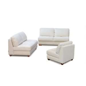  Zen Collection White 3 Piece Living Room Set by Diamond 