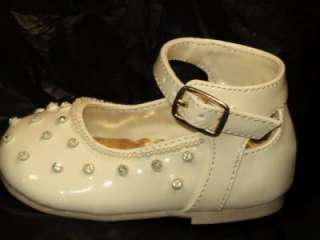 Baby Girl Ivory Beige Leather Dress Shoes/Wedding/254/SZ 2 3 4 5 6 