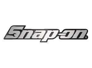 New Snap On Chrome Logo Stickers Decals BLACK SILVER  