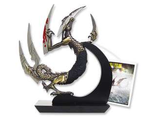 Fantasy Fire Dragon Snake Blade Knife Dagger w/ stand  