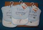 New Lot Of 3 Baby Essentials 2 Pack Of Bibs For Boys Blue/White*