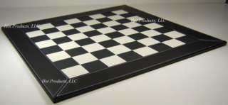 18 CHESS BOARD BLACK FAUX LEATHER vinyl NEW  