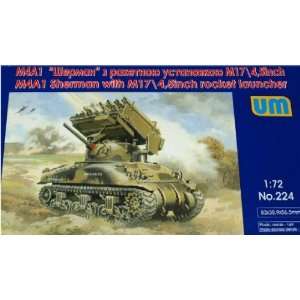   72 M4A1 Sherman Tank w/M17/4.5 Rocket Launcher Kit: Toys & Games