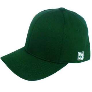 BLANK PLAIN DARK GREEN XS XSMALL FLEX FIT GAME HAT CAP  