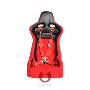  Cipher Racing Red 4 Point Camlock Universal Racing Harness 