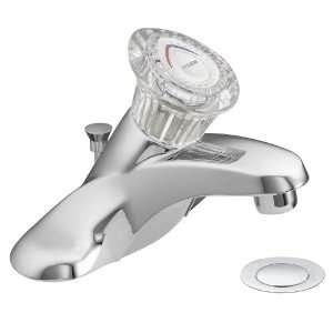  1 Handle Knob Lavatory Faucet With Pop Up Chateau Polished 