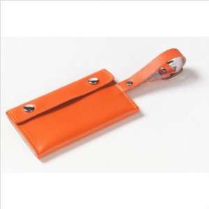  Clava Leather CL 2304ORG Wrap Around Luggage Tag in Orange 