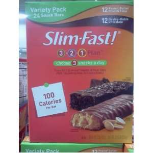 Slim Fast Variety Pack 24 Snack Bars