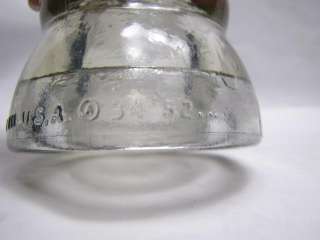 Vintage Glass Insulator USA Armstrongs  
