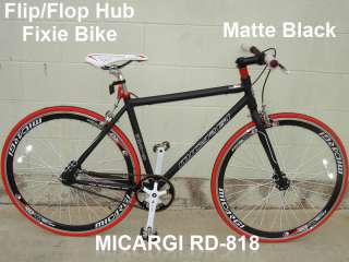   RD 818 FIXIE 53cm Fixed Gear Single Speed Road Bike M. Black  