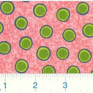  45 Wide Clown Dots Pink Fabric By The Yard: Arts, Crafts 