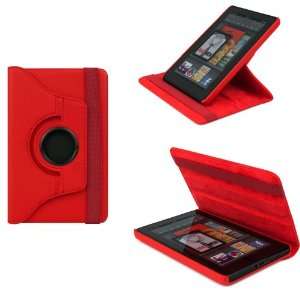  VanGoddy Tablet Accessories Fire Red Modern Leather 