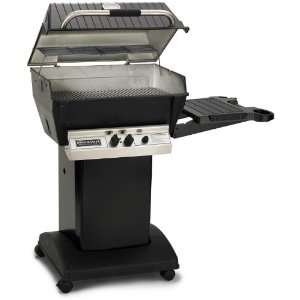 com Broilmaster H3 Deluxe Propane Gas Grill On Black Cart With Black 