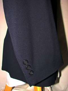 QUALITY MADE Vtg 40s Dark Blue CLARENDON CLOTHES Blazer Sz 38 37 
