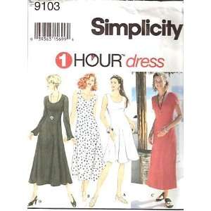  Simplicity 9103 Sewing Pattern 1 Hour Scoop Neck Dress 