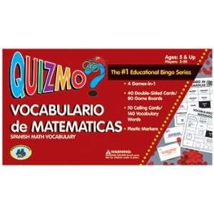 LEARNING ADVANTAGE CTU8216 SPANISH MATH VOCABULARY QUIZMO 
