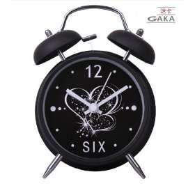   /cute Silent Electronic Twin Bell Desk Alarm Clock: Home & Kitchen