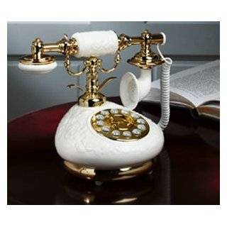  Genuine Antique Ivory & Brass French Rotary Dial Phone 