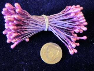 Millinery Flower Making Stamen Purple Shimmer Pearl S8  