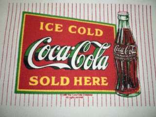   Placemats Fringed 1990 Coca Cola Co 17 1/2 x 12 1/2 VGUC  