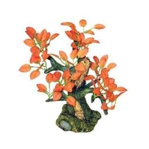  Bonsai Orange Leaves Med Aquarium/Terrarium Ornament   7.5 