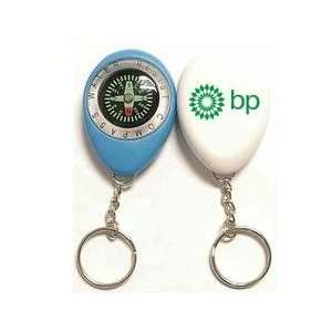  CS1022    Compass keychain, oval shape with swivel chain 