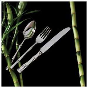  Bamboo Flatware 5 Piece Stainless Steel Place Setting 