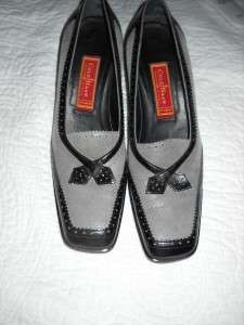COLE HAAN Gorgeous Gray & Black Spectator Pumps Heels Shoes 9.5AA 