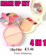 Make up 4 in 1 eyeshadow lipstick blusher powder puff brush Pen Tool 