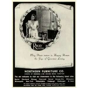  1945 Ad Northern Furniture Co Dining Room Rway Interior 