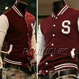   Baseball/Varsit​y Jacket College Coat Sportswear Uniform XS~M  