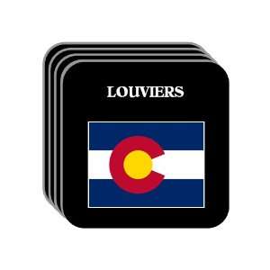  US State Flag   LOUVIERS, Colorado (CO) Set of 4 Mini 