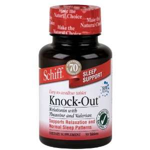   Support Knock Out, Melatonin with Theanine and Valerian 50 tablets