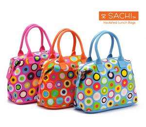 New Sachi Insulated Lunch Tote Bag Animal Print Polka Dot Purse  