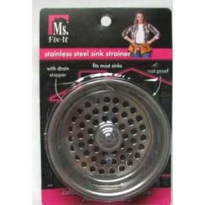  MS FIX IT STAINLESS STEEL SINK STRAINER STOPPER