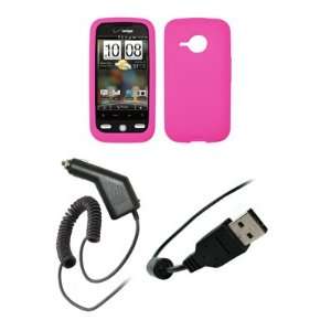  HTC Droid Eris   Premium Hot Pink Soft Silicone Gel Skin 