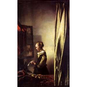  Sheet of 21 Gloss Stickers Vermeer Girl Reading a Letter 