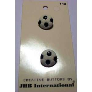  Soccer Ball Shank Buttons 1/2 inch Arts, Crafts & Sewing