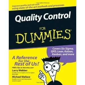    Quality Control for Dummies [Paperback] Larry Webber Books