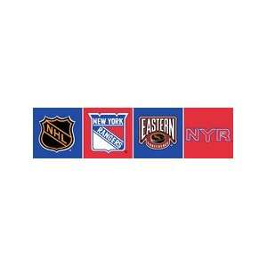 NHL New York Rangers 6 Block Style Wallpaper Border:  