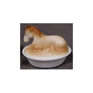  5 Cinnamon Color Hand Painted Pony on Split Ribbed Base 